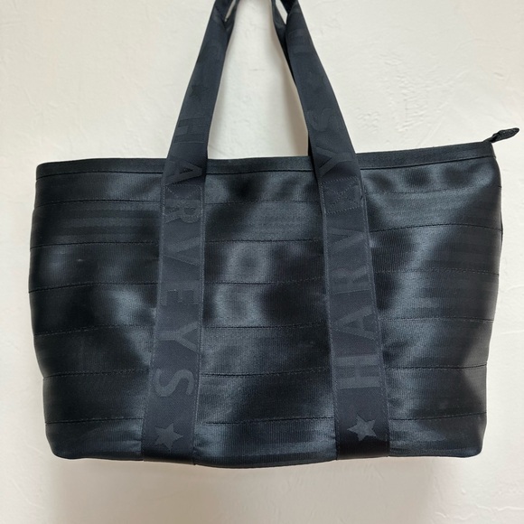 Extra Large Harvey’s Original Seatbelt Bag Black Handbag Tote MADE IN USA Rare - Picture 3 of 7